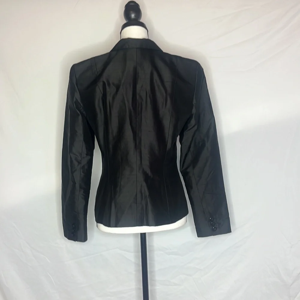 OSCAR by Oscar de la Renta black silk blazer - Picture 5 of 7